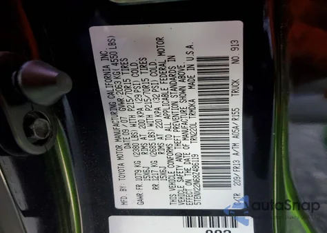 2008 Toyota Tacoma Base z USA, uszkodzony, nr VIN 5TENX22N68Z486119